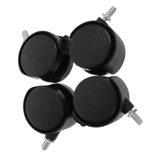 Amosfun 4 Stück Teiliges Bürostuhlrollen Schraube Drehbare Doppelrollen mit Bremse ohne Robuste Pp material Geräuscharm Einfache Montage Geeignet für Schreibtisch Schrank Bücherregal von Amosfun