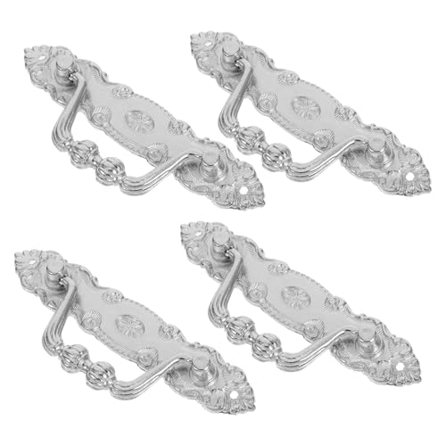Amosfun 4 Stück Vintage Schubladengriffe aus Zinklegierung mit Antikem Design für Schränke und Schubladen Einfache Installation Elegant für Küchen und Wohnräume Silber Amosfun 4 Stück Vintage Schubladengriffe aus Zinklegierung mit Antikem Design für Schränke und Schubladen Einfache Installation Elegant für Küchen und Wohnräume Silber von Amosfun
