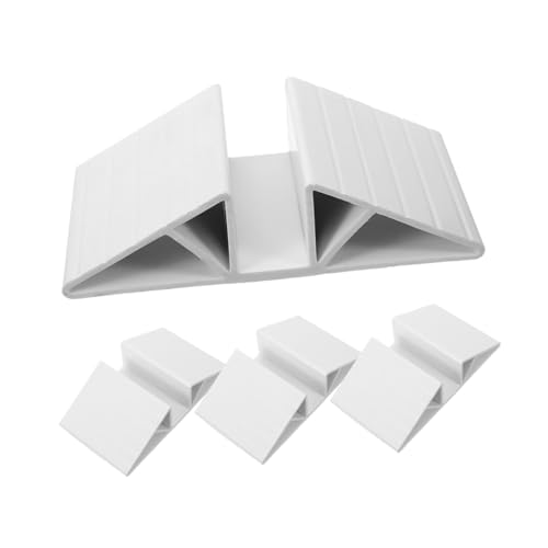 Amosfun 4 Stück Zaunverstärkungskartenschlitz Zaunverstärkungsbeschläge Stützfüße Aus Kunststoff Verstärkung des Babygitters Weiß Plastik von Amosfun