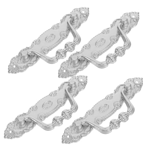 Amosfun 4 Stück Zinklegierung Schubladengriffe Vintage Metallgriffe für Schrank und Kommode mit Komfortablem Griff Kratzfest Langlebig Stilvolle Antike Möbelknöpfe für Wohnmöbel von Amosfun