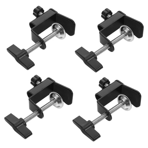 Amosfun 4 Teilige Halterung Für Werkbank Büro Gradmontage Präzisionsklemme Mikrofonsockel Arbeitsplatte Für Desktop Tablet Metallausrüstung Tischhalterung Bank Monitor Podcast von Amosfun