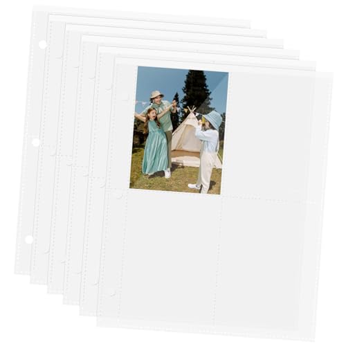 Amosfun 40 Blatt 4 Kartenbinderhüllen, transparente, dicke Sammelkartenfächer für Kpop-Fotokarten, glatte Oberfläche, Schutzseiten für einfache Organisation und langfristige Nutzung von Amosfun