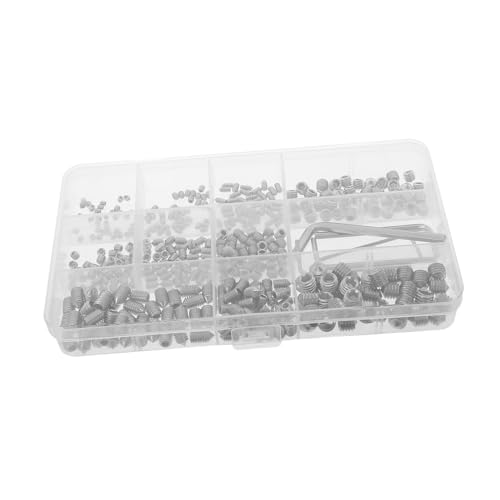Amosfun 400 Stück Teiliges Edelstahl Kegelspitzen Schraubenset mit Innensechskant Werkzeug Rostbeständig für Badezimmereinrichtung Handwerkerbedarf Handtuchhalter Ersatz und Möbelmontage von Amosfun
