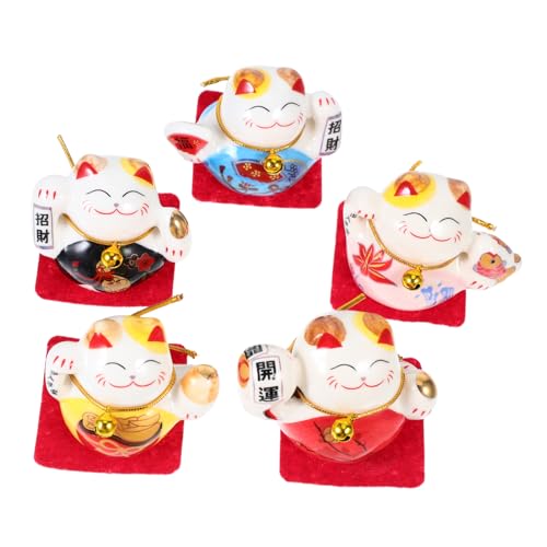Amosfun 5 Stück Die Kleinen Ornamente Der Glücklichen Katze Miniatur-landschaftsdekoration Mit Katze Kuchen -Topper Pflanze Keramische Tierfiguren Katzenskulpturen Wohnkultur Keramik Amosfun 5 Stück Die Kleinen Ornamente Der Glücklichen Katze Miniatur-landschaftsdekoration Mit Katze Kuchen -Topper Pflanze Keramische Tierfiguren Katzenskulpturen Wohnkultur Keramik von Amosfun