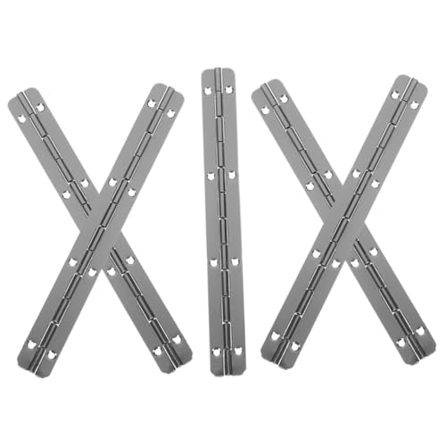Amosfun 5 Stück Teiliges Klavierscharnierset Schwerlast Robuste Klavierband scharnier mit Mehreren Schraublöchern Geeignet für Türen Schränke Holzmöbel und Bastelarbeiten von Amosfun