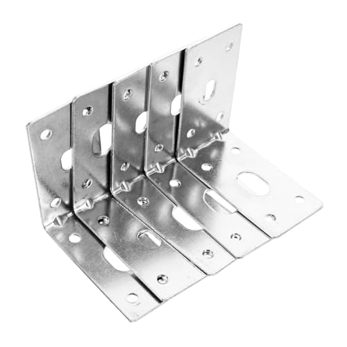 Amosfun 5 Stück Teiliges Metall Winkelverbinder Eckwinkel Schwerlast Winkelklammern für Möbelstabilität und Regalfestigung Vielseitige Haushaltsbeschläge für Küchen Wandschränke von Amosfun