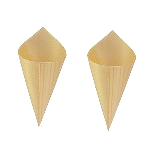 Amosfun 50 Stück Eistüten Aus Holz Dekorative Einwegtüten Für Lebensmittel Für Partys Und Hochzeiten von Amosfun