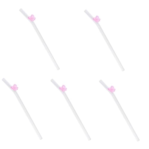 Amosfun Glasstrohhalme Mit Schleife 5st Luau-Party Tropische Partygeschenke Klarer Trinkhalm Trinkhalme Mit Schleife Safthalme Kühles Trinkhalm Wiederverwendbare Trinkhalme Trinken Rosa Glas von Amosfun