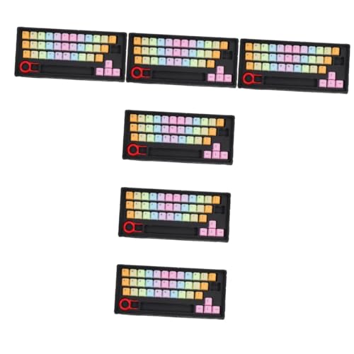 Amosfun 6 Sätze Tastenkappe Tastaturzubehör Ornament-Sets Mechanical Keyboard mechanische Tastatur beleuchtete Tastatur farbige Tastatur Tastatur- Tastaturkappen scheinen Suite von Amosfun