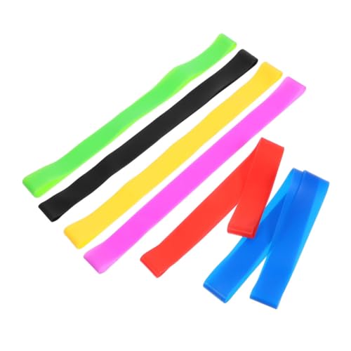 Amosfun 6 Stück Silikon Handtuchbänder für Strandliegen Dehnbare rutschfeste Bänder aus Temperaturbeständigem Silikon in Farben Elastische Fixierbänder für Strand Pool und Outdoor von Amosfun