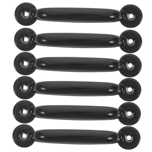 Amosfun 6 Stück Teiliges Schwarze Metallgriffe für Küchenschränke und Möbel Moderne Vintage Türgriffe Robuste Aufputz schubladengriffe Geeignet für Schrank Kommode Kleiderschrank Einfache von Amosfun