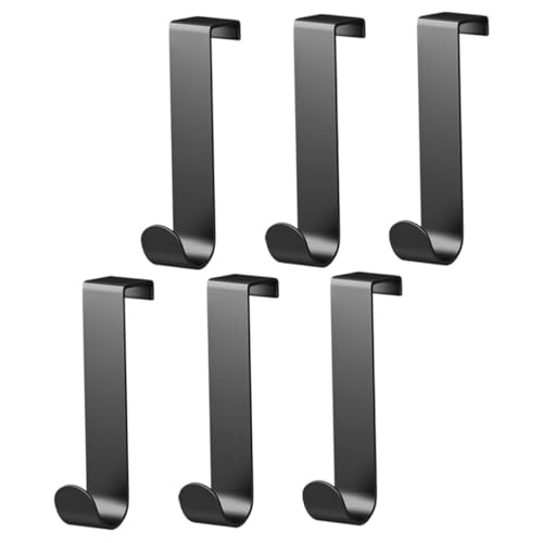 Amosfun 6 Stück Türhaken aus Robustem Aluminium für Tür Verformungsfest Kratzfrei Multifunktional für Kleidung Handtücher und Taschen Einfache Montage Sicherer Halt von Amosfun