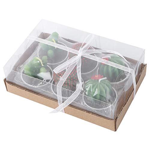 Amosfun 6 Stücke Kaktus Terrarium Kerze Mit Winzigen Terrakotta Töpfe Rauchlose Sukkulente Kerzen Für Valentines Tag Geburtstag Spa Wohnkultur Z106 von Amosfun