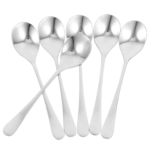 Amosfun 6Stücke Teiliges Servierlöffel mit Langem Griff Hitzebeständig zum Rühren und Servieren Desserts Robust und Langlebig für Täglichen Gebrauch von Amosfun
