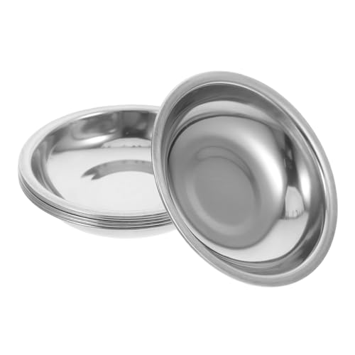 Amosfun 6er-Pack Teebeutelschale Aus Edelstahl Auslaufsicheres Teesieb Für Losen Tee Abtropfschale Tee-Ei-sieb Tee Runder Teller Teeuntertasse Metallschale von Amosfun