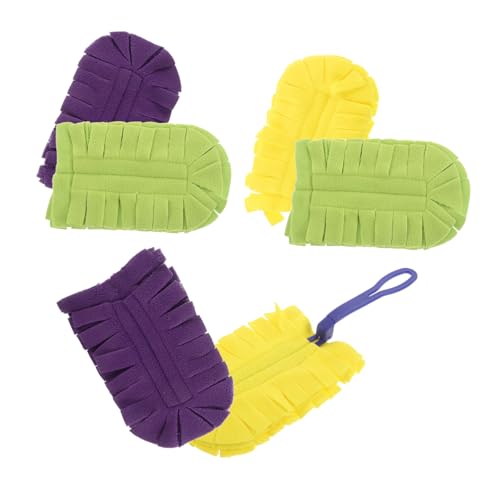 Amosfun 7 Stück Staubwedel-Set Staubwedelgriff Hygienetücher Staubentferner Power-mopp Mit Einziehbarem Spalt Staubtücher Zum Reinigen Waschbar Powermop-Pads Faserkunststoff von Amosfun