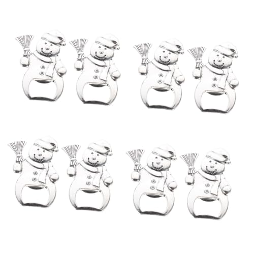 Amosfun 8 Stk Flaschenöffner zu Weihnachten bierflaschenöffner bier öffner weinachtsgeschenk schneemänner Schneemann Flaschenverschluss Weinöffner für Weihnachten Bieröffner zu Weihnachten von Amosfun
