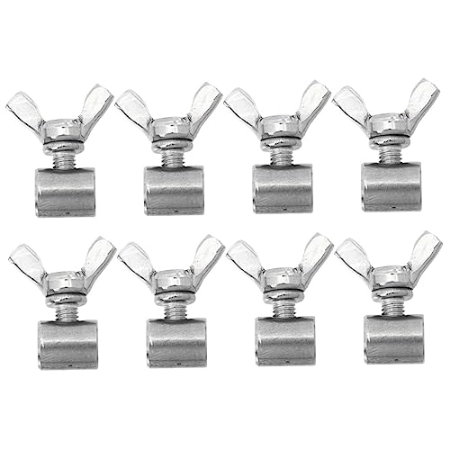 Amosfun 8 Stück Drahtseil Klemmen Mini Drahtseilclips für Sichere Befestigungen Verschiedenen Anwendungen für Rigging und Temporäre Absperrsysteme von Amosfun