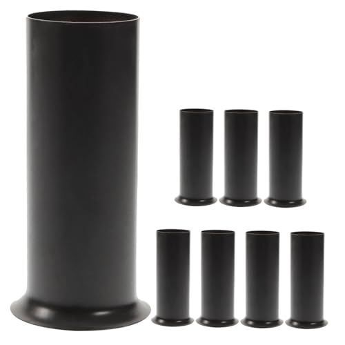 Amosfun 8 Stück Kronleuchter Flanschhülle Kerzenabdeckung Abdeckungen Für Kerzenfassungen Kerzentropfmanschetten Kerzenlicht Abdeckung Deckenlampenkerzeabdeckungen Metall Schwarz von Amosfun