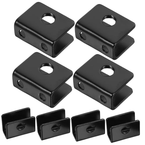 Amosfun 8 Stück Teiliges Edelstahl Glashalter Kleine Schwarze Glasklemmen für Spiegel und Glasregalbefestigung Langlebige Spiegelhalter Clips Moderne Halterungen zur Wandmontage Amosfun 8 Stück Teiliges Edelstahl Glashalter Kleine Schwarze Glasklemmen für Spiegel und Glasregalbefestigung Langlebige Spiegelhalter Clips Moderne Halterungen zur Wandmontage von Amosfun