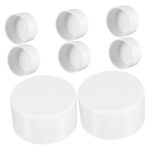 Amosfun 8 Stück Teiliges PVC Rohr Endkappen Innendurchmesser Wasserdichte PVC Rohrverschlüsse für Sprinkler und Rohrenden für Sanitär und Gartenprojekte von Amosfun