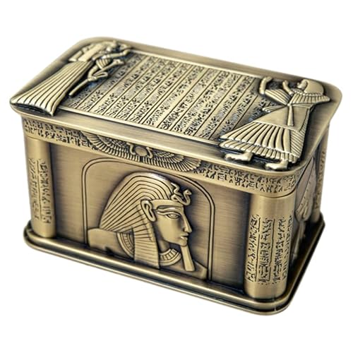 Amosfun Vintage Schmuckkästchen Aus Zinklegierung Für Ohrringe Und Halsketten Antike Aufbewahrungsbox Mit Design Retro Schmuckbehälter Für Schreibtischdekoration Schmuckaufbewahrung von Amosfun