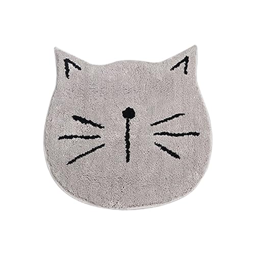 Amosfun Badezimmermatte Katzenform rutschfeste Wasserabsorbierende Badematte Praktische Badezimmeraccessoires für und von Amosfun