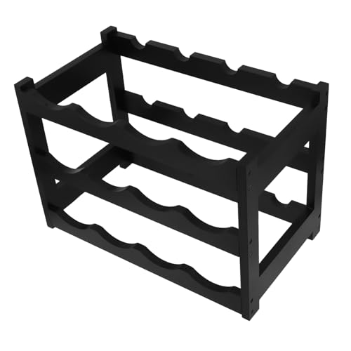 Amosfun Bamboo Weinregal Stöckig Freistehender Flaschenhalter aus Schwarzem für Küche oder Bar Design für Stilvolle Aufbewahrung Flaschen Amosfun Bamboo Weinregal Stöckig Freistehender Flaschenhalter aus Schwarzem für Küche oder Bar Design für Stilvolle Aufbewahrung Flaschen von Amosfun