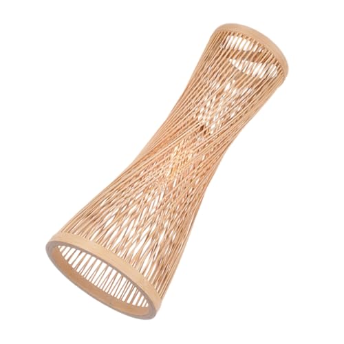 Amosfun Bambusgewebte Hängeleuchte Natürliche Deckenlampe Fassung Kreative Pendellampe im Zen Stil für Wohnzimmer Bar Dekoration von Amosfun