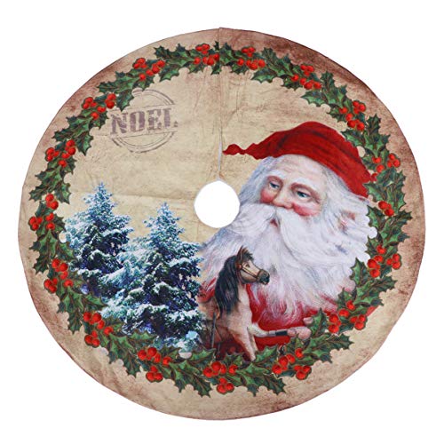 Amosfun Baumrock Weihnachtsbaumdecke Baumdecke 122cm Weihnachtsbaum Unterlage Christbaum Teppich Tannenbaum Decke für Weihnachtsschmuck von Amosfun
