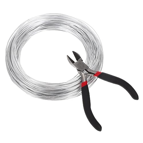 Amosfun Biegsamer Aluminiumdraht mit Seitenschneider Flexibles Metall Draht für Schmuckherstellung Modellieren Basteln Stabile Form Glatte Oberfläche Leicht zu Schneiden und Formen von Amosfun