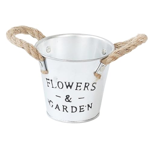 Amosfun Blumentopf Wohnkultur Vintage- Retro- Blumentöpfe Vase Retro-blumeneimer Pflanzkorb Für Kleine Pflanzen Pflanzen-Retro-Halter Gartenbedarf Eimer -Requisite Eisen von Amosfun