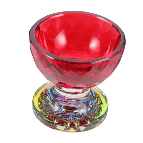 Amosfun Buddhistische Opferschale aus transparentem Kristall, tragbare Tempel-Hommage, Wasserschale für Zen-Zimmer, Tempel mit glatter Oberfläche und feiner Verarbeitung von Amosfun