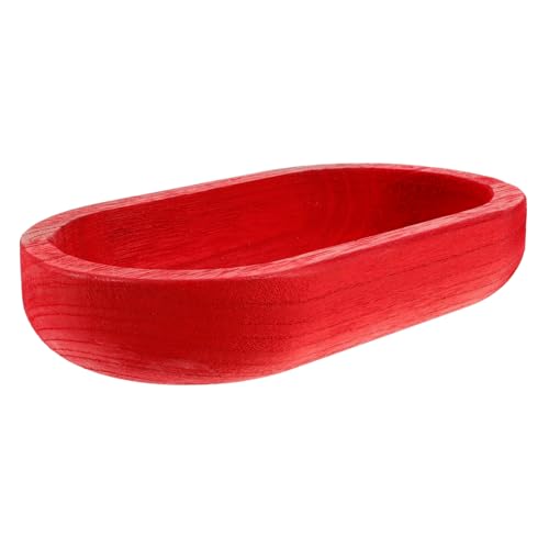 Amosfun Serviertablett in Ovaler Form – Snackteller Aus Holz Dekorativer Teller Lebensmittelhalter Für Die Küche Für Partys von Amosfun
