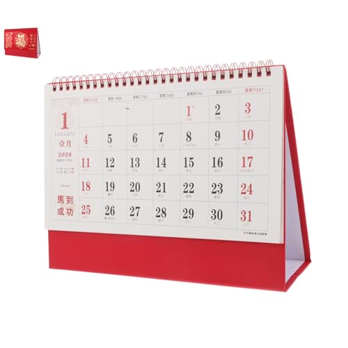 Amosfun Chinesischer Tischkalender Stabiler Goldgeprägter Desktop Kalender mit Luxuriösem Design für Büro Zuhause für Planung und Terminverfolgung Amosfun Chinesischer Tischkalender Stabiler Goldgeprägter Desktop Kalender mit Luxuriösem Design für Büro Zuhause für Planung und Terminverfolgung von Amosfun