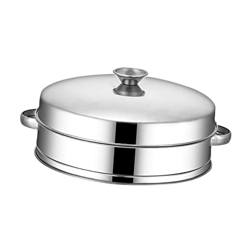 Amosfun Dampfgarer mit Deckel Multifunktionaler Dampfkorb für Gemüse Fisch Dim Sum Langlebiger Küchenhelfer Passend für Schnellkochtopf und Reiskocher von Amosfun