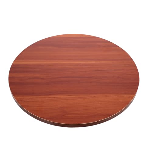 Amosfun Dining -tischplatte Drehen Diner -Tisch Begonie Boos Board Sanfte Rotation Runder Esstisch Kirschschneidebrett Esstische Braun Holz von Amosfun