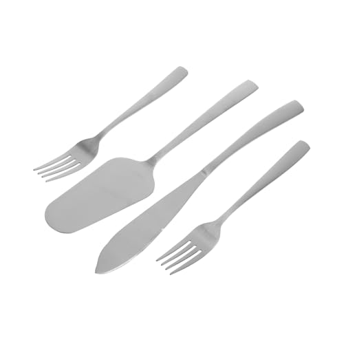Amosfun Edelstahl Backset Teilig mit Kuchenheber Dessertgabeln und Brotschneider Langlebige Leicht zu Reinigende Backutensilien für Zuhause und Professionelle Bäckerei von Amosfun