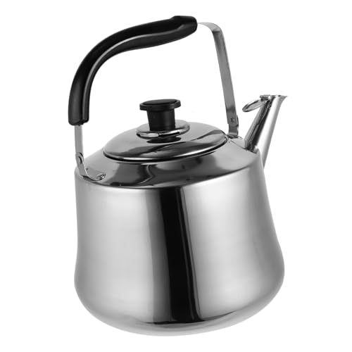 Amosfun Edelstahl Teakessel für Zuhause Große Kapazität Heizung Wasserkessel mit Pfeifton Geeignet für Induktionsherd Haushalt Küche Wasserkocher von Amosfun