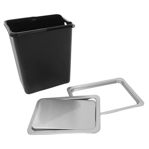 Amosfun Eingebauter Mülleimer Aus Edelstahl Küchenmülleimer Edelstahl Mülleimer Mit Schwingdeckel Deckel Für Arbeitsplatten Schwarz Amosfun Eingebauter Mülleimer Aus Edelstahl Küchenmülleimer Edelstahl Mülleimer Mit Schwingdeckel Deckel Für Arbeitsplatten Schwarz von Amosfun