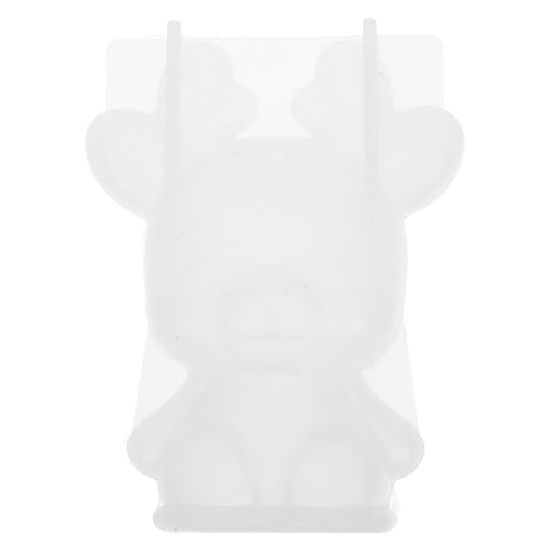 Amosfun 3D-Hirsch-Silikonform, Diy Epoxidharz GießForm, Antihaftbeschichtung, Wiederverwendbare Silikonform FüR Schokolade, SüßIgkeiten Und Tischdekoration von Amosfun