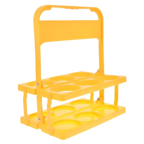 Amosfun Faltbarer Getränketräger aus Kunststoff für 6 Bierflaschen Tragbarer Getränkehalter mit Griff für die und Lagerung Wiederverwendbarer Becherträger für Auto und Zuhause von Amosfun