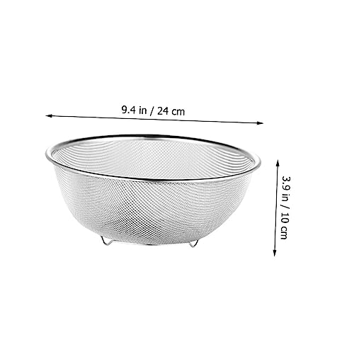 Amosfun Feinmaschiges Edelstahl-Siebkorb, Lebensmittelsieb für Reis Waschen und Gemüsereinigung, Küchenabtropfsieb für Obst, Netzkorb Amosfun Feinmaschiges Edelstahl-Siebkorb, Lebensmittelsieb für Reis Waschen und Gemüsereinigung, Küchenabtropfsieb für Obst, Netzkorb von Amosfun