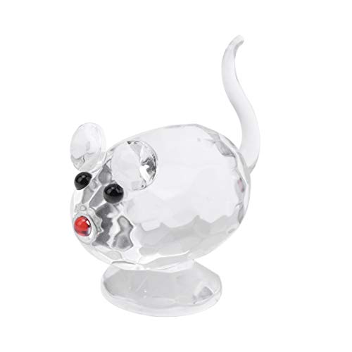 Amosfun Figuren Sammlerstücke Rattenstatue Minitiere Aus Glas Figuren Und Statuen Sammlerstücke Aus Kristallfiguren Tischdeko Aus Kristall Miniatur Skulptur Zutaten Schreibtisch Schüler von Amosfun