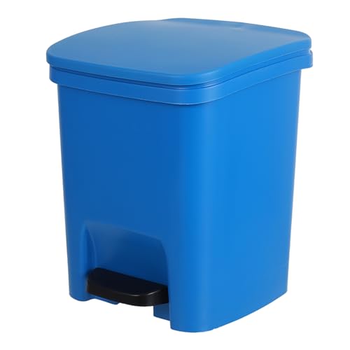 Amosfun Flip -Müll kann Tischabfallkorb Deckelmüll kann Desktop -Mülleimer Desktop -Abfallbehälter Windel Mülleimer Auto -Müll kann alter Mülleimer Küchenabfalleimer Müllkorb Plastik Blau von Amosfun