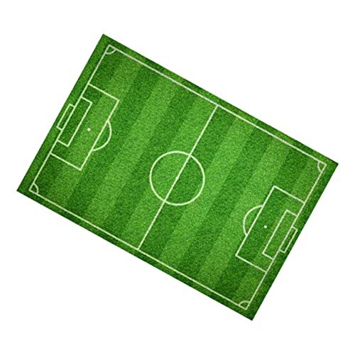 Amosfun Fußballfeldmattenaufkleber Fußmatte Türmatten Innentürmatten Außenfußmatten Außenteppich Haustür Waschbare Teppiche Helle Fußball Haustürmatte Außenfußballteppich Grünes von Amosfun