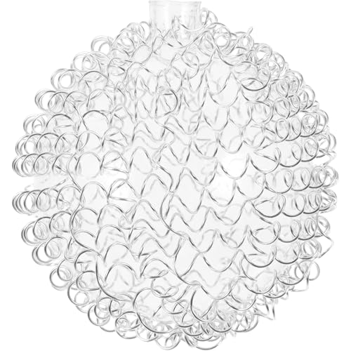 Amosfun Aluminium Draht Lampenschirm G4 Mit Klarem Glas - Moderner Lampenschirm FüR Pendelleuchten, Wohnzimmer, Schlafzimmer, Ø 8cm von Amosfun