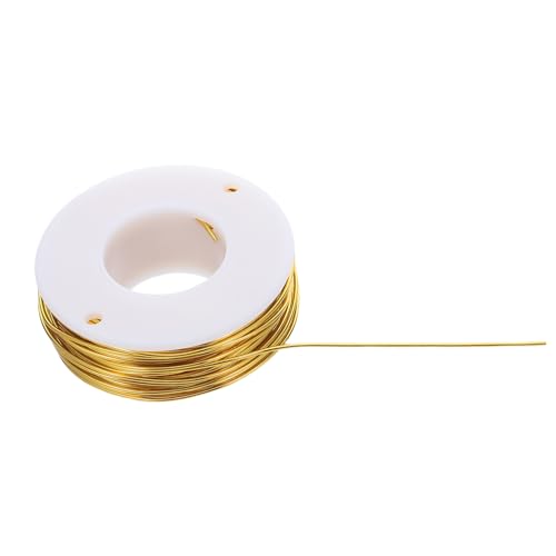 Amosfun Goldener Aluminium Draht Flexibles Wetterfestes Basteldraht für Schmuckherstellung Gartenbindung Diy Blumenkränze Stabiles Material Einfache Lagerung durch Spulenform von Amosfun