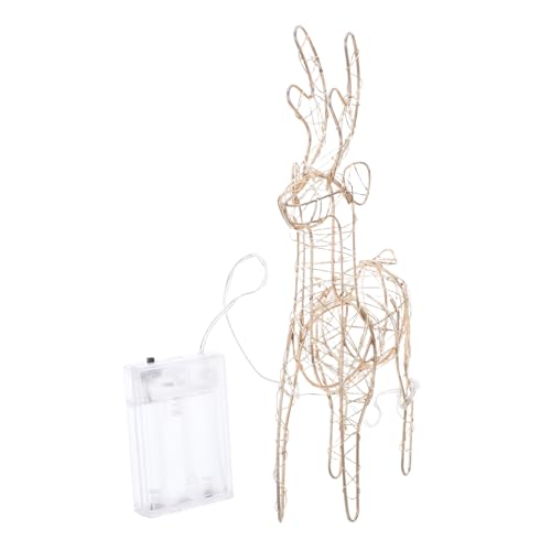 Amosfun Goldener LED Rentier Dekofigur aus Metall Stabile Weihnachtsdeko für Fenster und Tisch Festliche Elch Skulptur ohne Batterie für Büro und Wohnzimmer Amosfun Goldener LED Rentier Dekofigur aus Metall Stabile Weihnachtsdeko für Fenster und Tisch Festliche Elch Skulptur ohne Batterie für Büro und Wohnzimmer von Amosfun