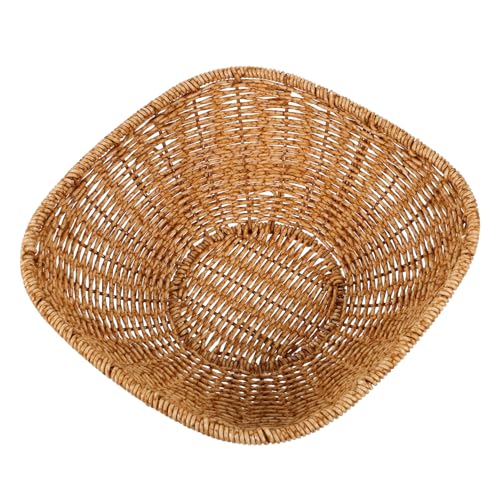 Amosfun Großer gewebter Snackkorb, Rattan, Obst-Aufbewahrungsbehälter für Zuhause, Küche, Arbeitsplatte, multifunktional, Brot, Servieren und dekorativer Organizer Amosfun Großer gewebter Snackkorb, Rattan, Obst-Aufbewahrungsbehälter für Zuhause, Küche, Arbeitsplatte, multifunktional, Brot, Servieren und dekorativer Organizer von Amosfun